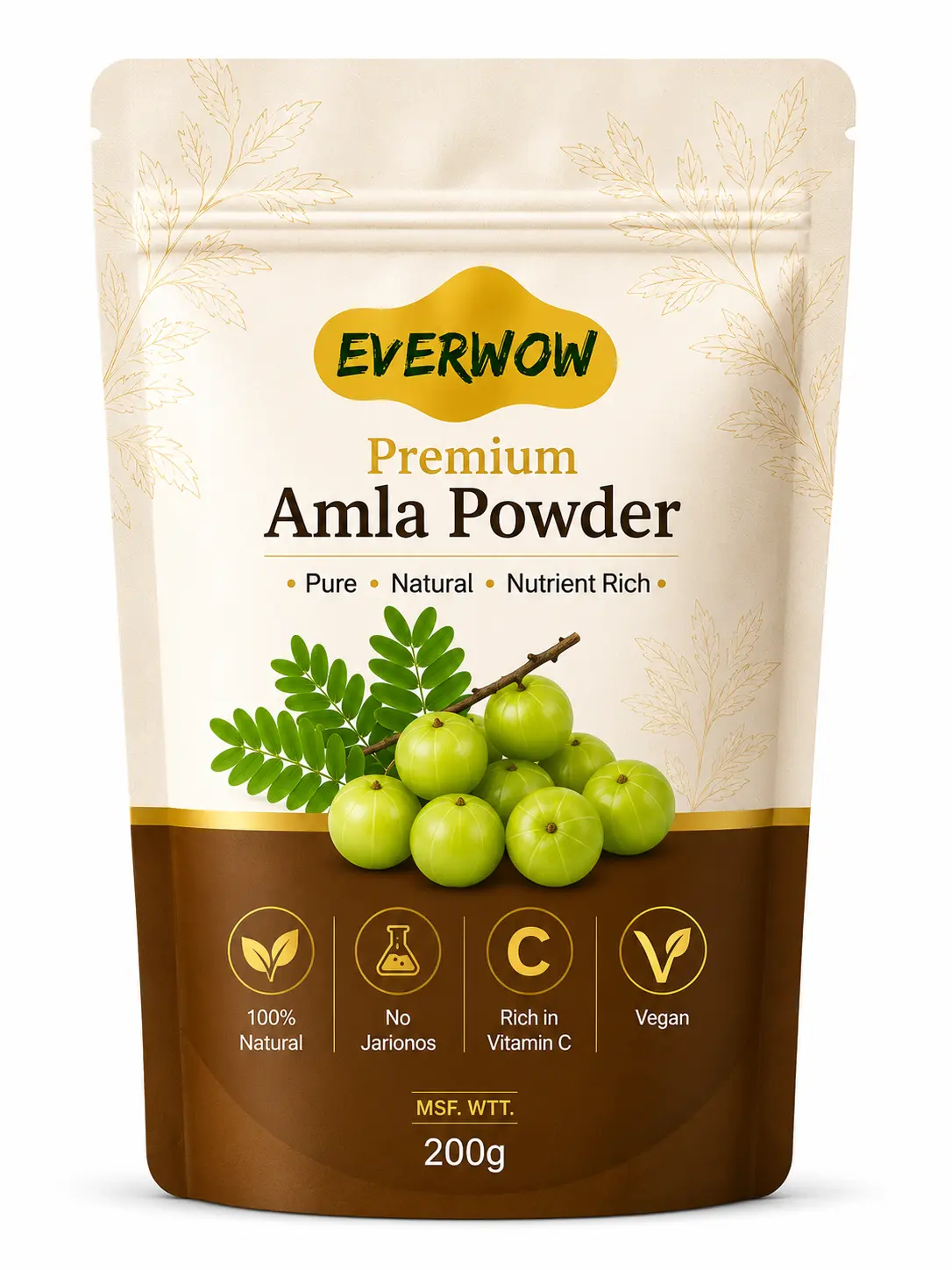 everwow premium amla powder 200g 100 percent pure natural EVERWOW Premium Amla Powder 200g – 100% Pure Natural Indian Gooseberry Powder